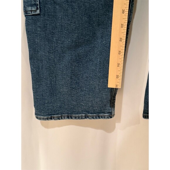 American Eagle Jeans Womens Size M Blue Super High-Waisted Baggy - Picture 6 of 8